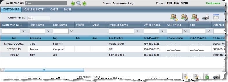 browse customers - list option
