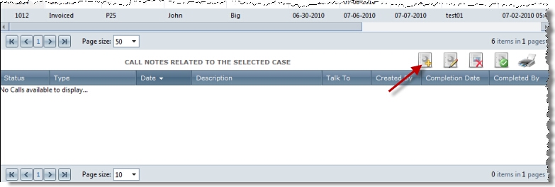 create call for a case